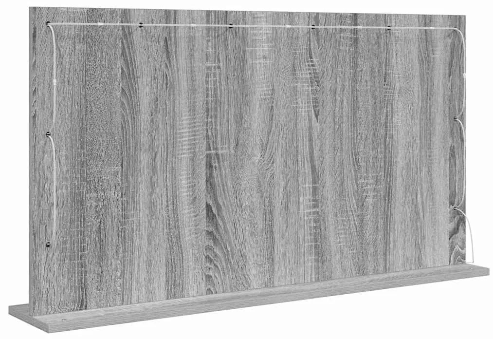 vidaXL Καθρέφτης τουαλέτας Ορθογώνιος Γκρίζο Σονομα 100 x 55 x 18 εκ.