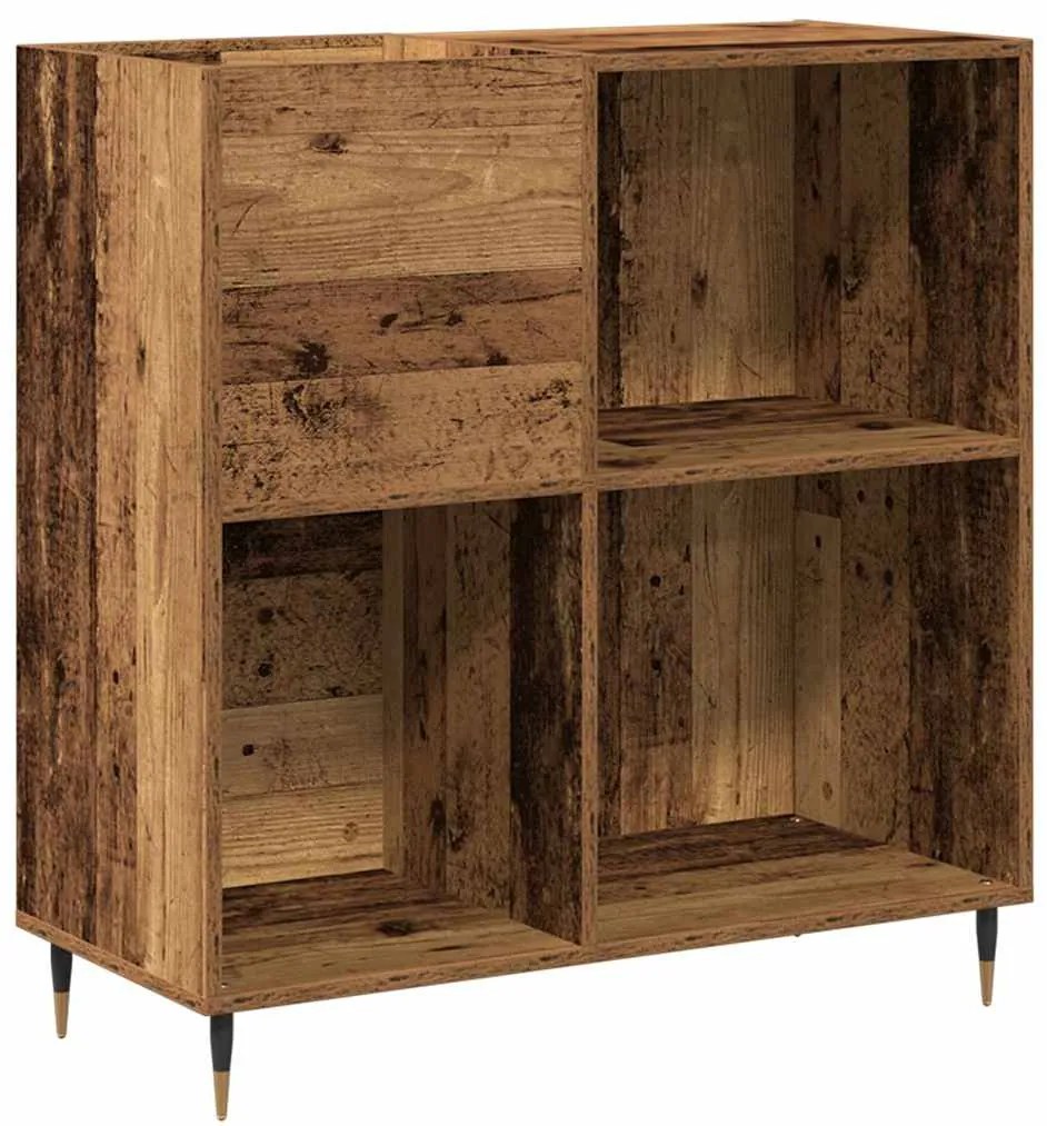 vidaXL Ντουλάπι δίσκων βινυλίου με ράφι artisan δρυς 85 x 38 x 89 εκ.