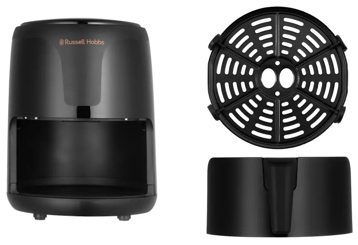 Μικρή φριτέζα αέρος AirFryer Russell Hobbs SatisFry 26500-56, 1100 W, 1.8 l, Χρονοδιακόπτη,  Οθόνης αφής, Ρυθμιζόμενη θερμοκρασία, Μαύρο