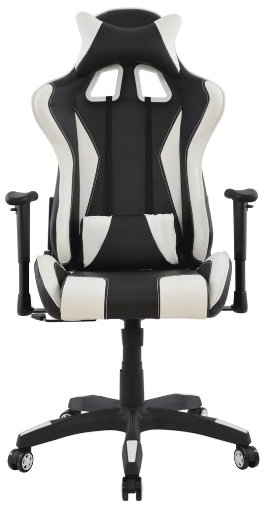 ΚΑΡΕΚΛΑ ΓΡΑΦΕΙΟΥ GAMING HM1062.04 SPEED ΜΑΥΡΟ ΛΕΥΚΟ PU 68,5x71,5x133,5 cm