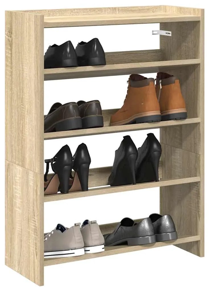 Ράφι παπουτσιών vidaXL Sonoma Oak 60x25x81 cm Κατασκευασμένο ξύλο