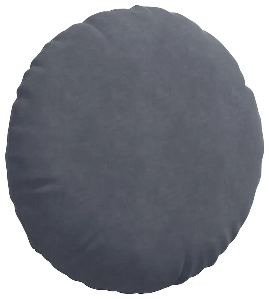 vidaXL Μαξιλάρια καθισμάτων 2 pcs Σκούρο Γκρι Ø 40 x 13 εκ. Βελούδο