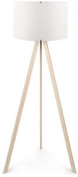 Φωτιστικό Δαπέδου Rosling Mdf- Ύφασμα Pvc Φυσικό 38x21x140εκ Megapap-GP029-0001,1-Λευκό GP029-0001,1