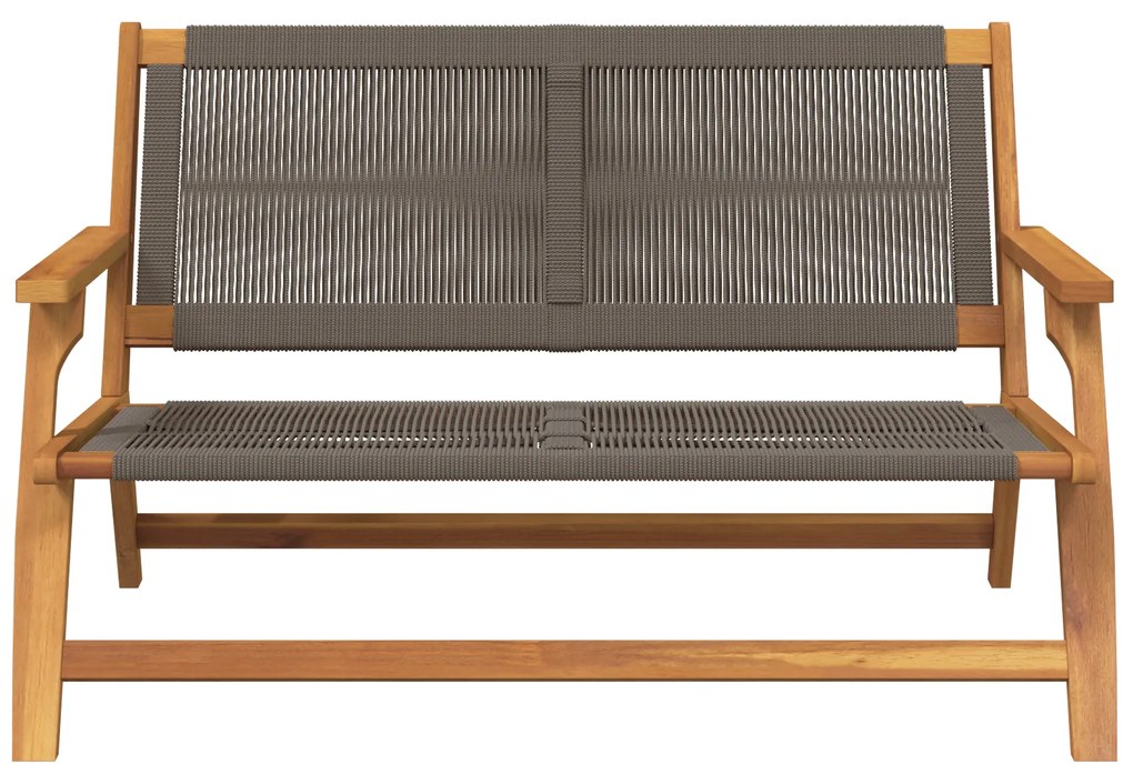 vidaXL πάγκος κήπου γκρι 76x122x73 εκ. μασίφ ξύλο ακακίας