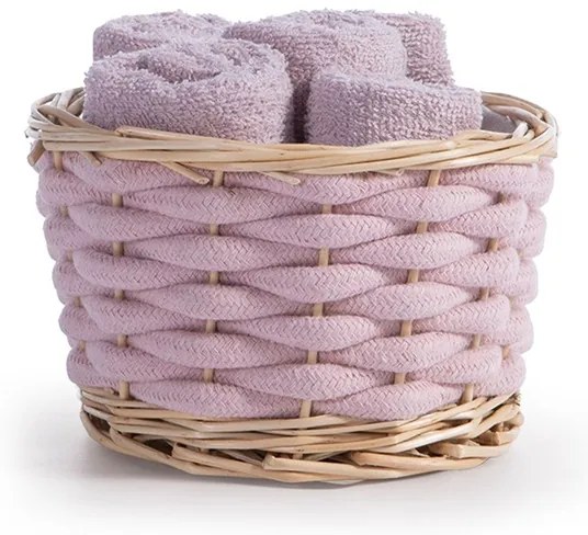 Καλαθάκι με Λαβέτες Σετ 5τμχ Borra Lilac 5205495602400