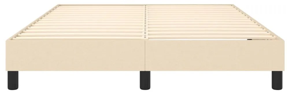vidaXL Σκελετός Κρεβατιού Χωρίς Στρώμα Κρεμ 140x200 εκ.Υφασμάτινο