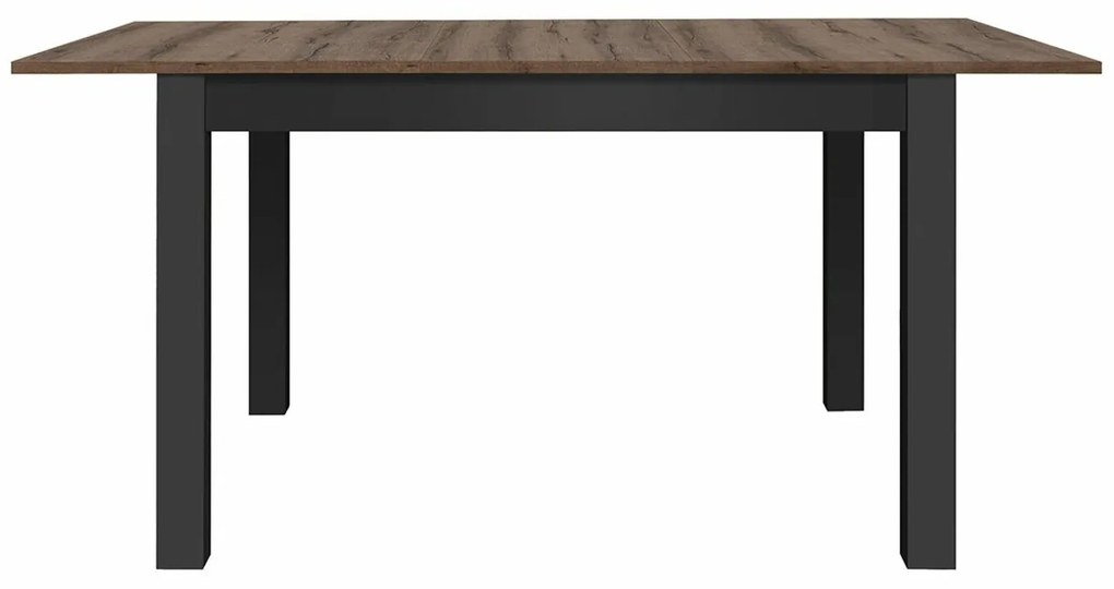 Τραπέζι Boston 481, Monastery δρυς, Μαύρο, 75x75x120cm, 29 kg, Επιμήκυνση, Πλαστικοποιημένη μοριοσανίδα | Epipla1.gr