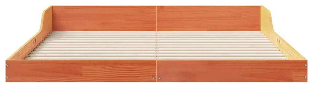 vidaXL Σκελετός Κρεβατιού Κερωτό καφέ 140 x 200 cm