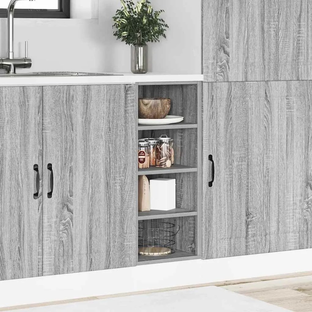 vidaXL Ντουλάπι "Riga" Γκρι Sonoma 30x44,5x81,5 εκ. από Τεχνητό Ξύλο