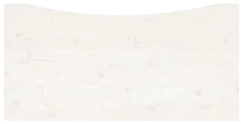 Επιφάνεια Γραφείου Λευκή 100x60x2,5 εκ. από Μασίφ Ξύλο Πεύκου - Λευκό