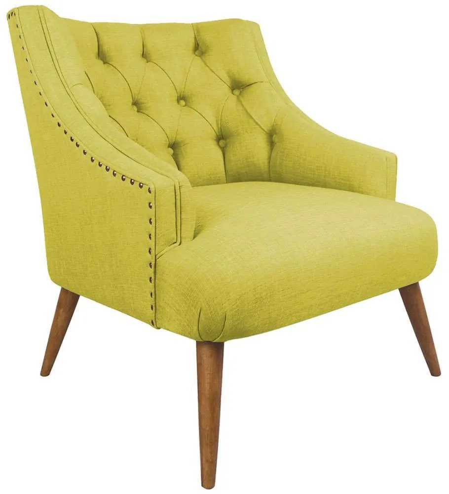 Πολυθρόνα Lamont 558ZEN1192 73x85x80cm Green Polyester,Wood