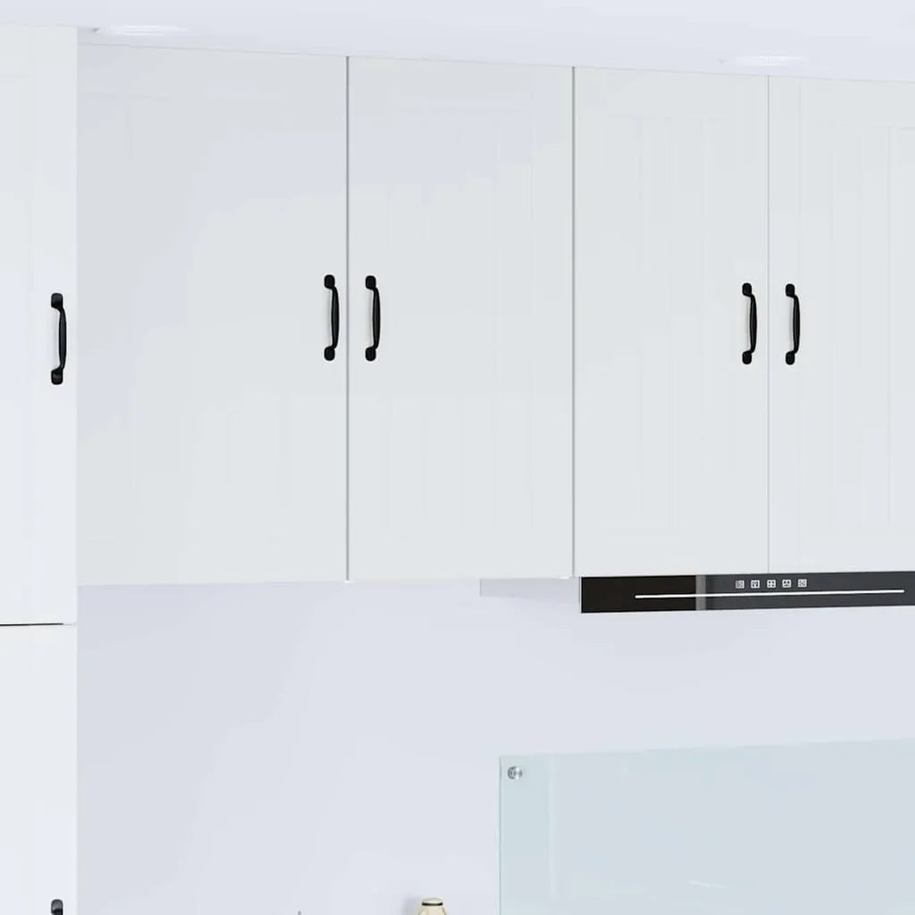 vidaXL Κρεμαστό ντουλάπι κουζίνας με ράφι Λευκό 40 x 31 x 80 εκ.