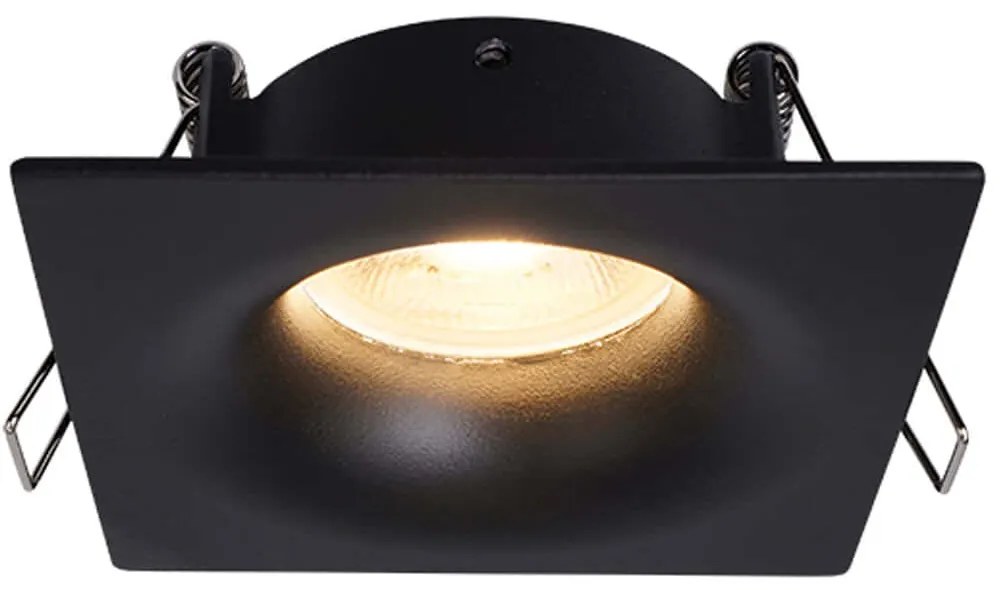 Σποτ Χωνευτό S166 8,5x8,5x4cm 1xGu10 50W Black Τετράγωνο