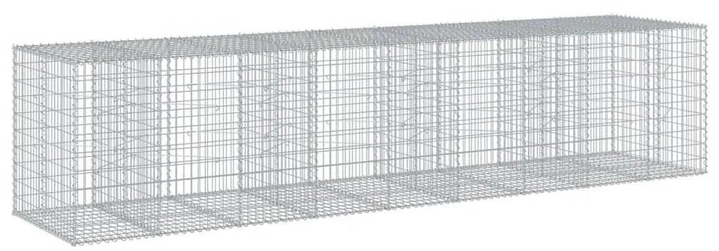 vidaXL Συρματοκιβώτιο με Κάλυμμα 450x100x100εκ από Γαλβανισμένο Χάλυβα