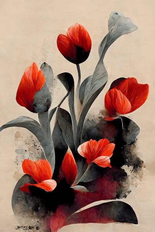 Εικονογράφηση Red Tulips, Treechild