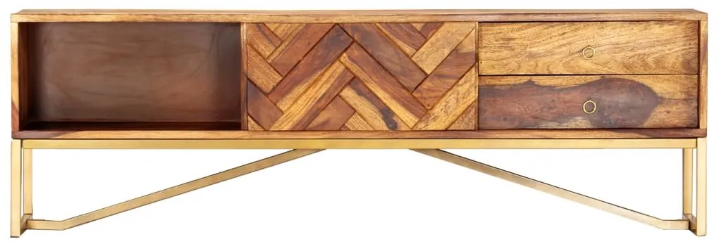 vidaXL Έπιπλο Τηλεόρασης 140 x 30 x 45 εκ. από Μασίφ Ξύλο Ακακίας