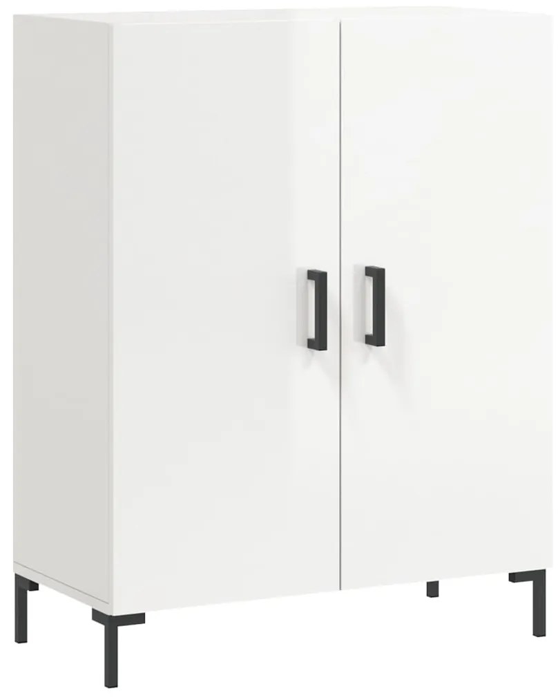 vidaXL Ντουλάπι Γυαλιστερό Λευκό 69,5x34x90 εκ. Επεξεργασμένο Ξύλο