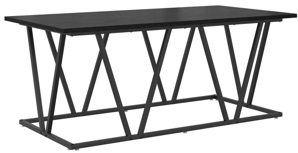 vidaXL Τραπέζι Καφέ Μαύρο Δρυς 100x50x40 εκ. Φτιαγμένο από ξύλο και μέταλλο