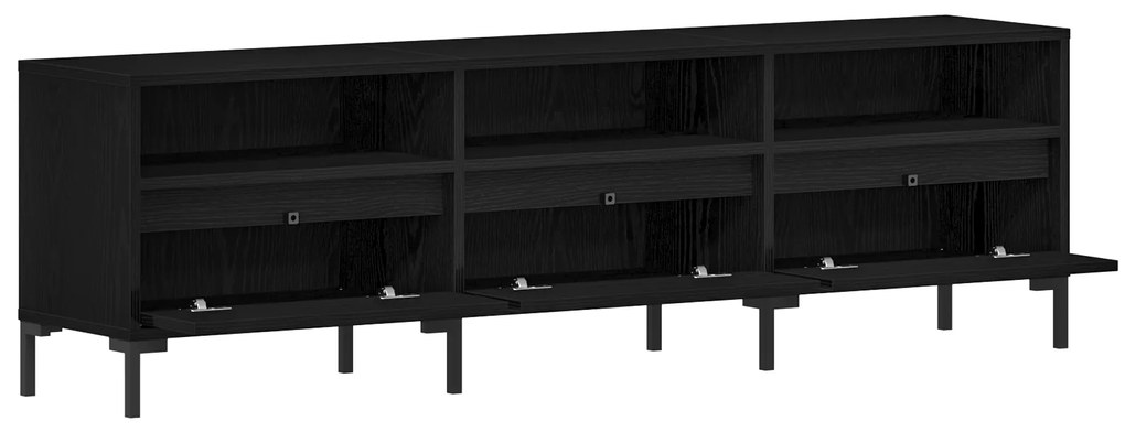 vidaXL Ντουλάπι Τηλεόρασης Μαύρη Δρυς 150x30x44,5 εκ Επεξεργασμένο Ξύλο