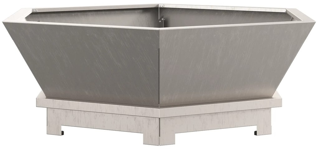 vidaXL Εστία Φωτιάς Εξαγωνική 75x75x28 εκ. Ανοξείδωτο Χάλυβα