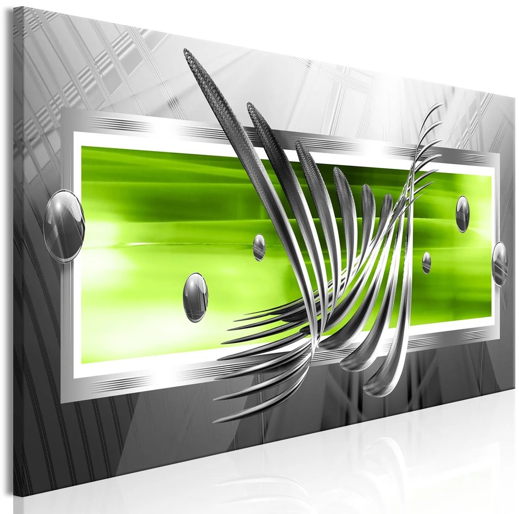 Πίνακας - Silver Wings (1 Part) Narrow Green 120x40