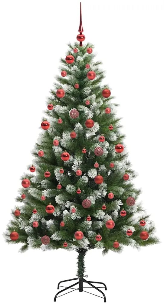 vidaXL Τεχνητό Δέντρο Χριστουγέννων με μέρη που αναδιπλώνονται και χιονάκι