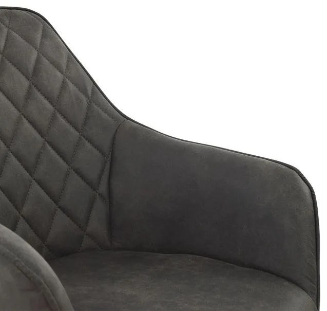 Καρέκλα-Πολυθρόνα MANDO Ύφασμα Nubuck Γκρί 60x60x84 εκ. 2αδα 60x60x84 εκ.