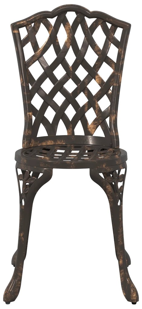 vidaXL Καρέκλα Κήπου 2 pcs Μπρονζέ 55 x 56.5 x 91εκ Αλουμίνιο