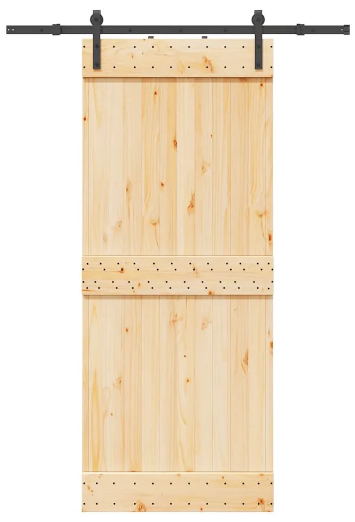 Συρόμενη Μεσόπορτα με Μηχανισμό 85 x 210 εκ. Μασίφ Ξύλο Πεύκου