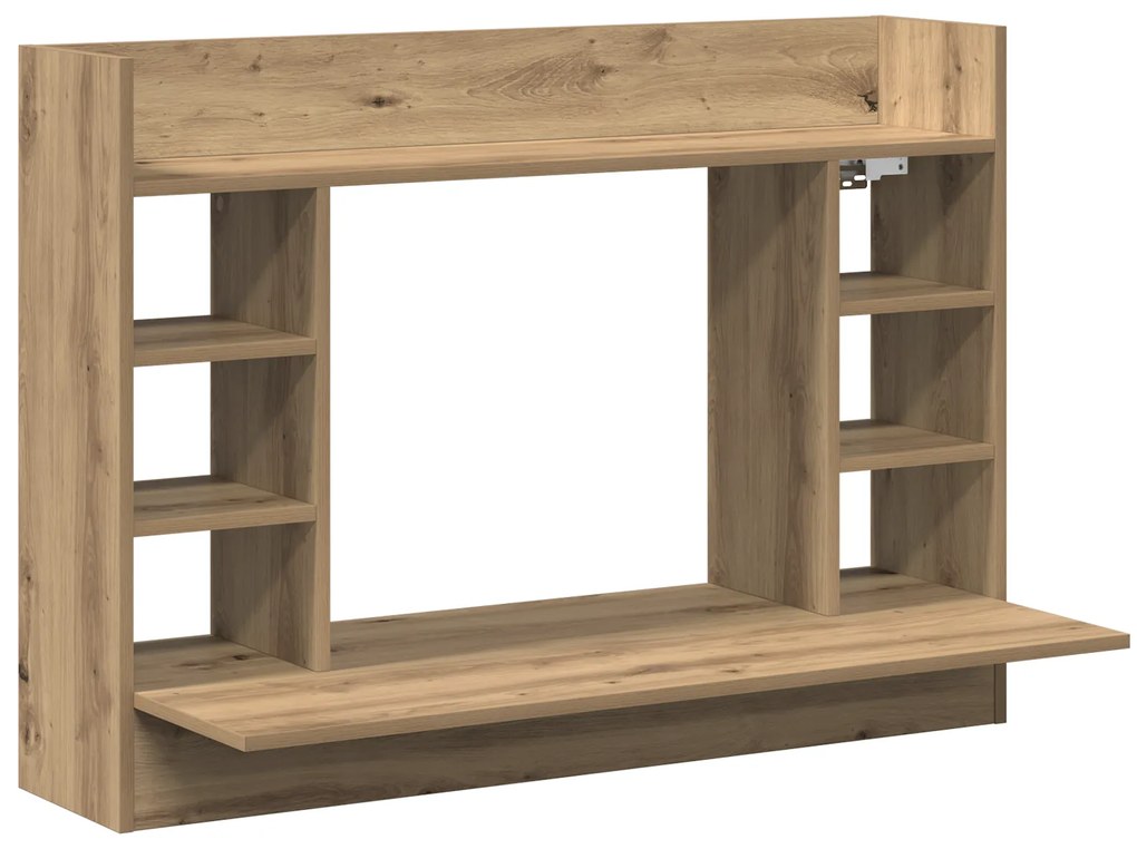 vidaXL Γραφείο Τοίχου Μαύρης Δρυός 105x48x75 cm Επεξεργασμένο Ξύλο