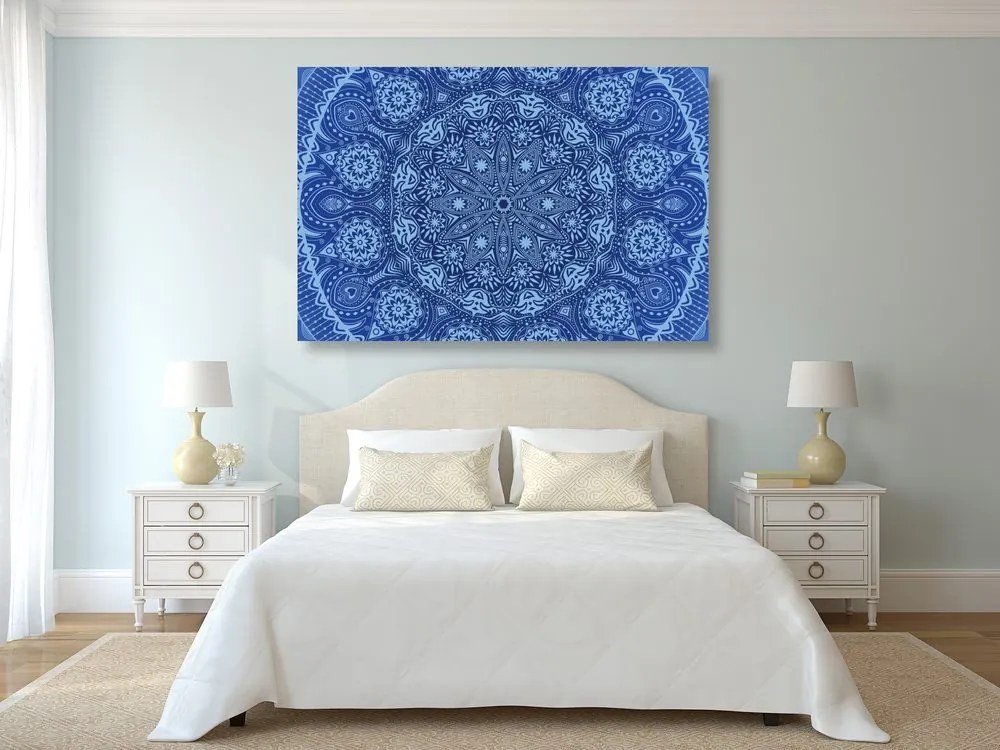 Εικόνα διακοσμητικό Mandala με δαντέλα σε μπλε