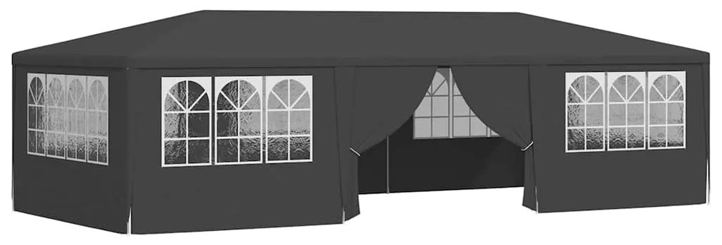 vidaXL Κιόσκι Επαγγελματικό με Τοιχώματα Ανθρακί 4 x 9 μ. 90 γρ./μ²