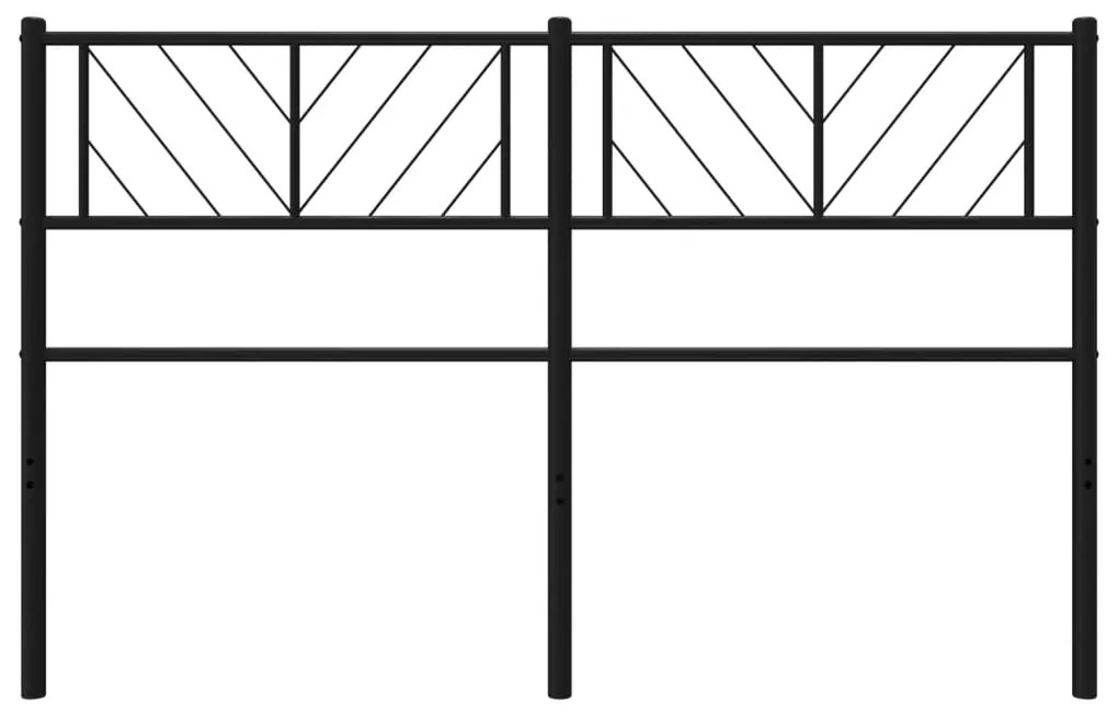 vidaXL Κεφαλάρι Μαύρο 120 εκ. Μεταλλικό