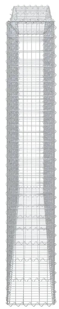 vidaXL Συρματοκιβώτια Τοξωτά 2 τεμ. 400x30x180/200 εκ. Γαλβαν. Ατσάλι