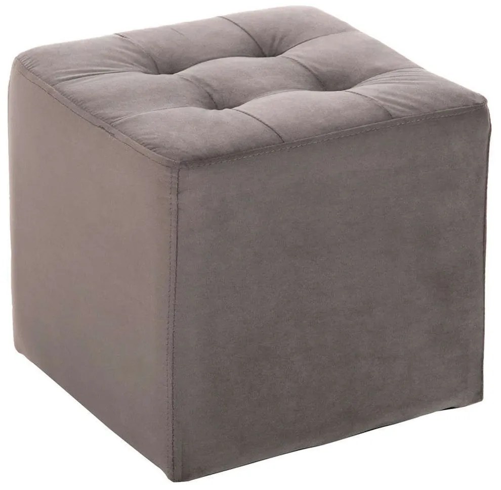 Σκαμπό Punk HM264.11 39x39x36cm Βελούδο Grey Velvet