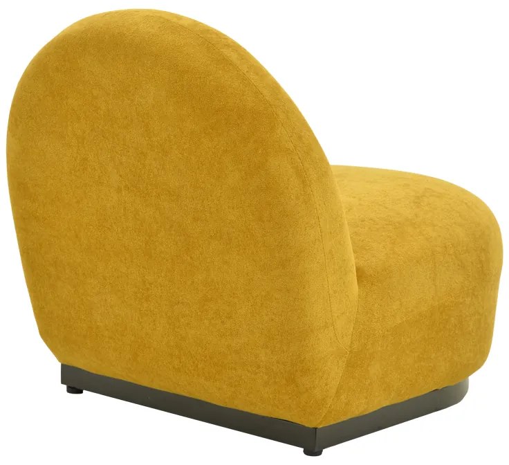 Πολυθρόνα περιστρεφόμενη Zenny pakoworld υφασμα κίτρινο 64x85x68εκ