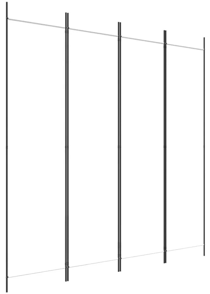 vidaXL Διαχωριστικό Δωματίου με 4 Πάνελ Λευκό 200x200 εκ. από Ύφασμα
