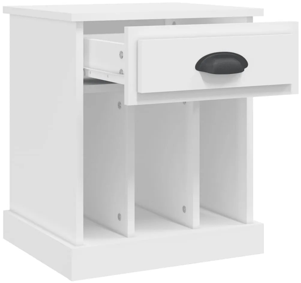 vidaXL Κομοδίνα 2 τεμ. Λευκά 43x36x50 εκ.