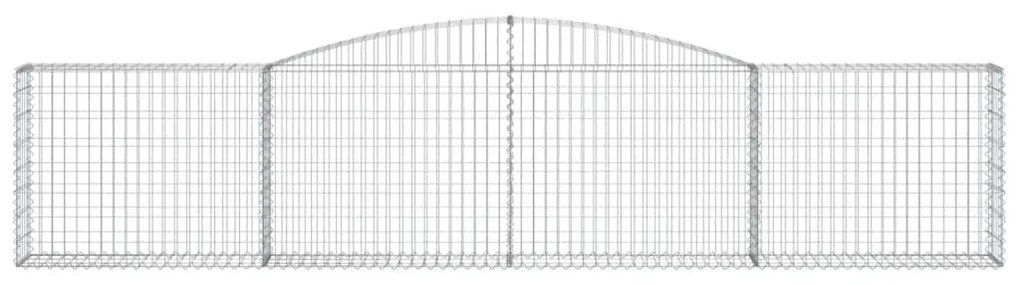 vidaXL Συρματοκιβώτια Τοξωτά 15 τεμ. 400x30x80/100 εκ. Γαλβαν. Ατσάλι