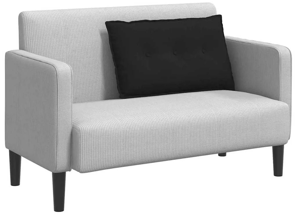 vidaXL Μαξιλάρι Πλάτης Μαύρο 80 x 50 cm Ύφασμα Μικροΐνας