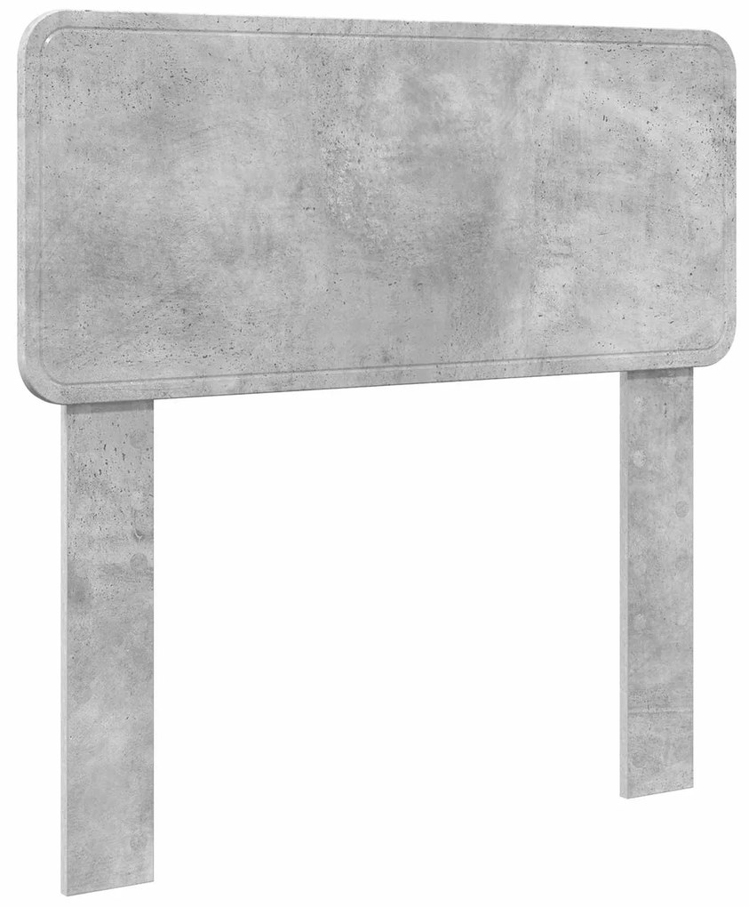 vidaXL Σκελετός Κρεβατιού Σκυρόδεμα Γκρι 90 x 190 cm Μηχανήματος Ξύλο