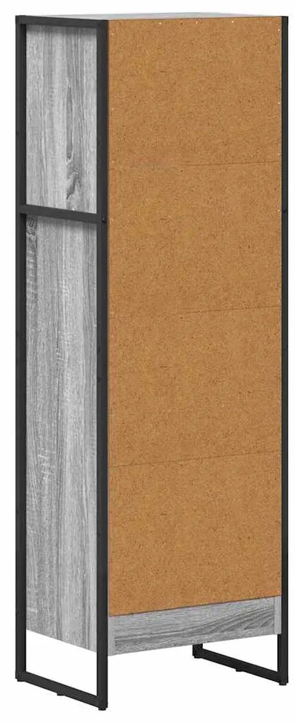 vidaXL Βιβλιοθήκη Γκρίζο Σονομα 80 x 30 x 155 εκ Επεξεργασμένο ξύλο