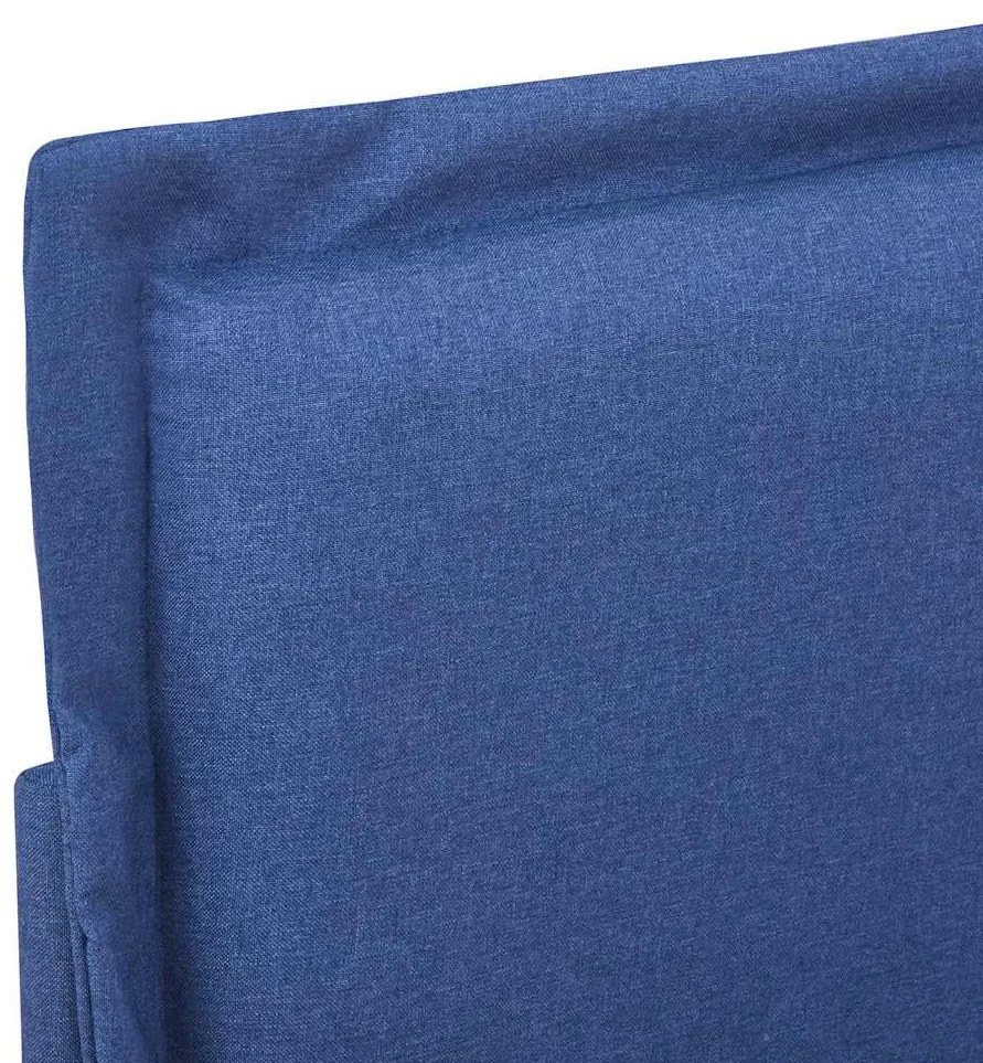 vidaXL Σκελετός Κρεβατιού Χωρίς Στρώμα Μπλε 150x200 εκ. Υφασμάτινο