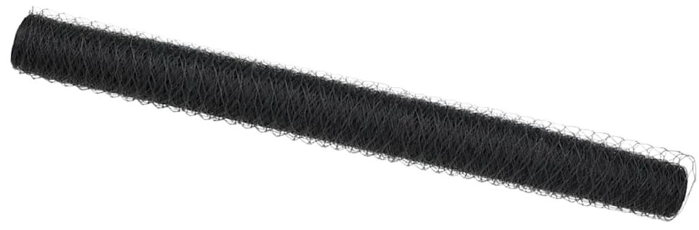 vidaXL Φράχτης Εξαγώνου Γκρι 1,4 x 10 m PVC