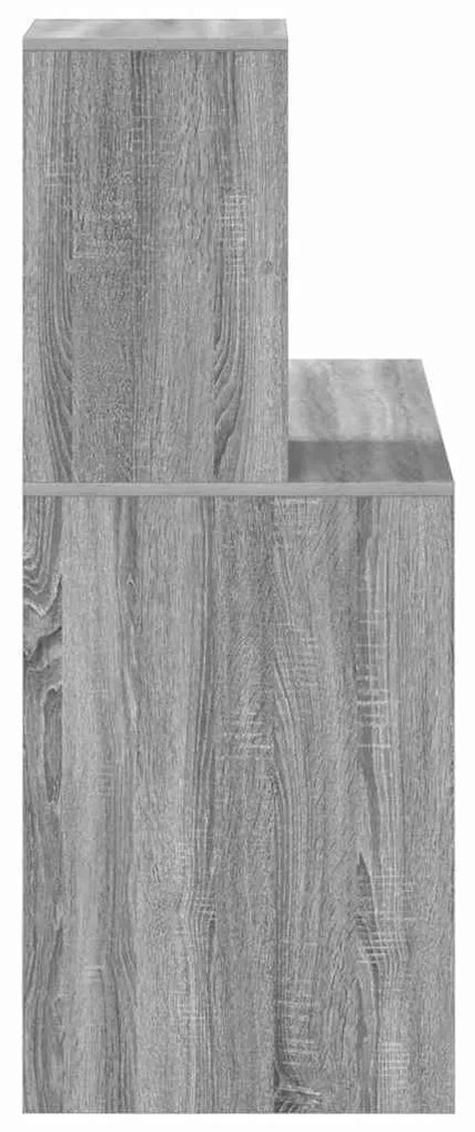 vidaXL Γραφείο Γκρι sonoma 102 x 50 x 124 εκ. Επεξεργασμένο ξύλο