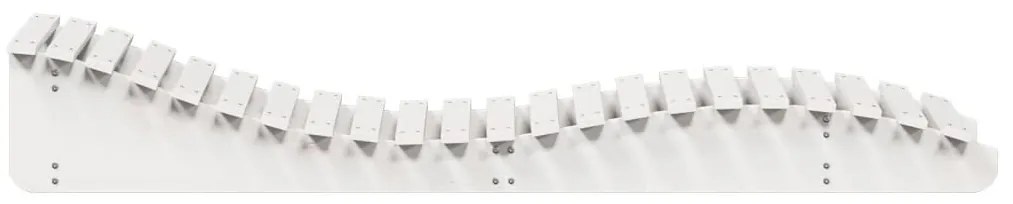 vidaXL Ξαπλώστρα Λευκό 205x60x31,5 εκ. από Μασίφ Ξύλο Πεύκου