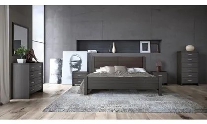 Savvidis Furniture  Κρεβάτι Νο 45Δ για στρώμα 160x200 Βέγκε με Καφέ Τεχνόδερμα BEST-30312