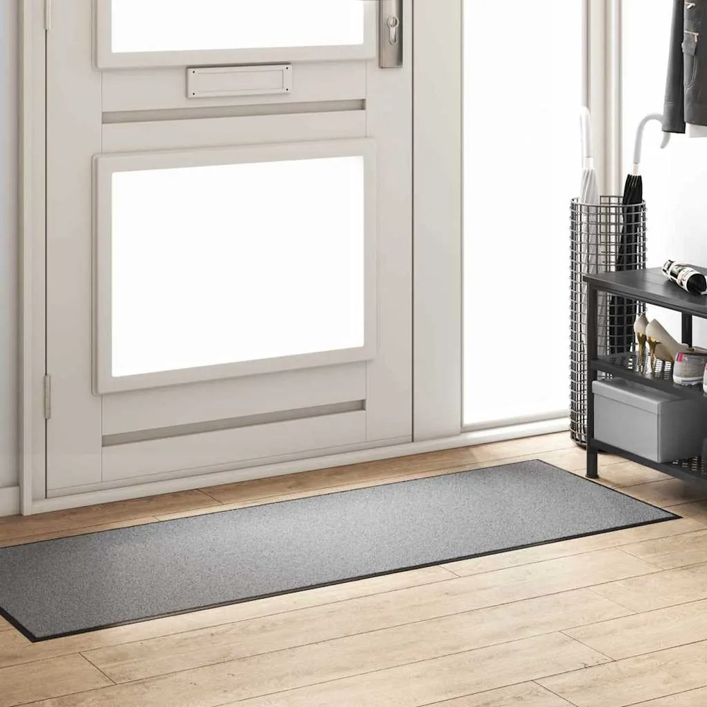 vidaXL Χαλάκι Εξώπορτας Άλλο Γκρι και Μαύρο 60 x 180 cm
