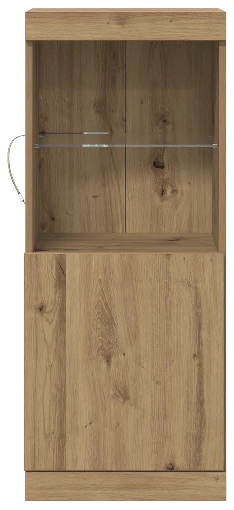 vidaXL Μπουφέ με LED Φώτα στην απόχρωση Artisan Oak 41x37x100 cm