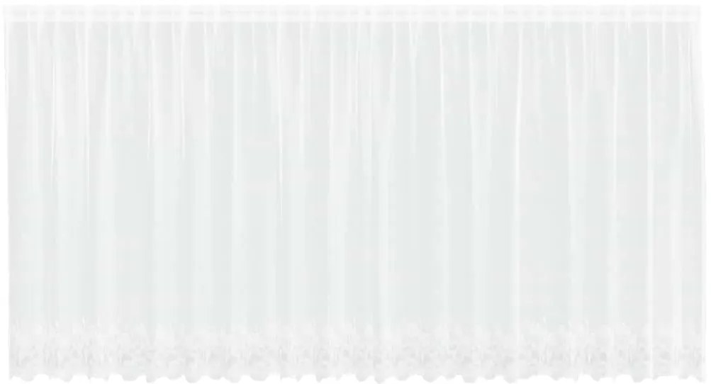 vidaXL Κουρτίνες με κουρτίνες Λευκό 500x100cm Πολυεστέρας